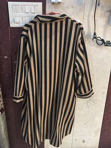 black n brown stripes tunic