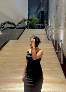Sleek Little Black Dress - Bodycon Midi