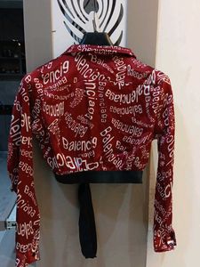 Balenciaga Print tie up top