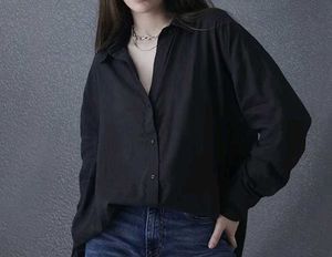 Stylish Black Button-Down Shirt combo