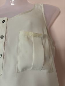 White Sleeveless Transparent Top
