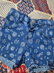 Babyhug Mid Thigh  Blue Shorts