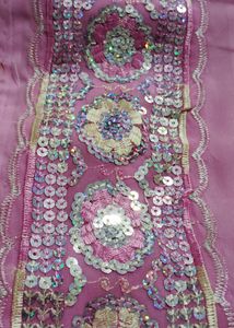 Pink Saree With Blouse