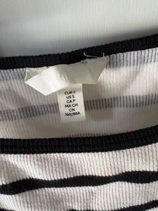 H&amp;M Striped Crop Tank Top