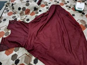 💥💥Embroidery Maroon Anarkali Kurti(XXL)