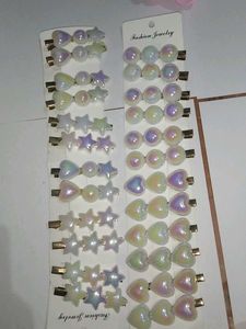 Pearl Hair Clips Set Of 2 Pairs