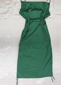 Green Cutout Midi Dress