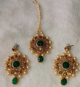 Green &amp; Gold Jewelry Set