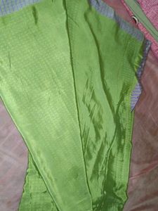 Green Satin Saree