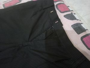 Unisex Black Stripped Pants