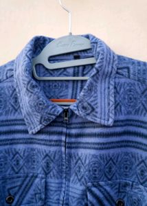 Aztec Print Zip-Up Fleece Jacket