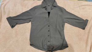 Tie-Front Button-Down Shirt
