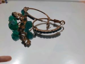Green And Golden Jhumka for Ethnic Wwae