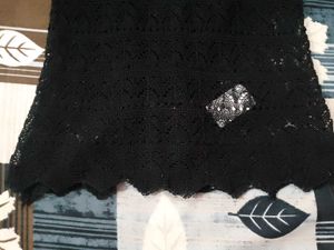 korean Crochet black top