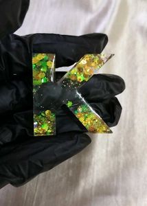 Resin Alphabet Keychain