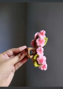 Crochet Floral Claw Clip🌸🍀
