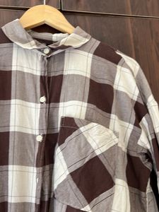 Coffee Brown Check Shirt