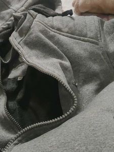 Gray Zip-Up Hoodie