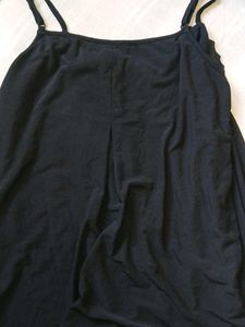 Black Ruffle Sleeveless Top