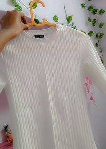 Zara White Knit Top