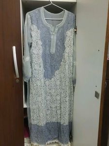Georgette Kurta Lucknowi With Inner Attached