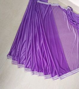 💜Jimmy Choo Copy Purple Shimmer Partywear Saree