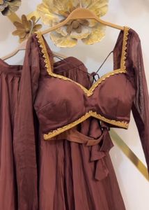 Brown Lehenga Choli Set