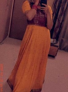 Beautiful Saree Stiched Ethnic Dress 💛🌟😍