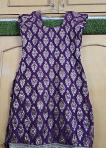 Purple Brocade Tunic