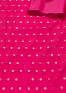 Women Saree Mall Silk Blend Zari Pink Suit Fabric