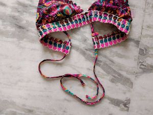 Boho Print Tie Up Bikimi Top.