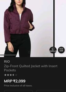 RIO Quilted Zip-Up Jacket