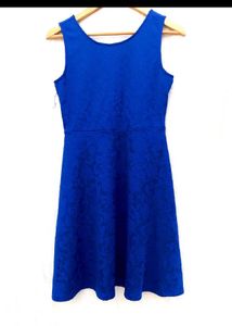 Blue Fit &amp; Flare Dress