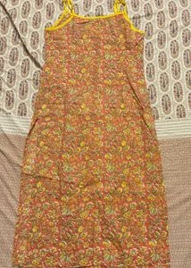 Floral Strappy Kurti With Adjustable Straps