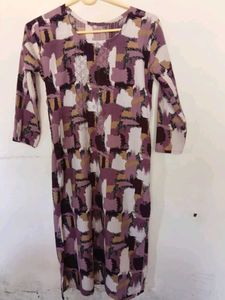 Abstract Print Casual Dress
