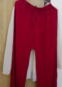 Red Culottes &amp; White Top Set