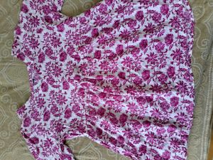 Pink Floral Print Tunic