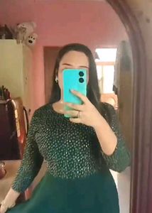 Elegant Green Anarkali Gown