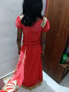 Red &amp; Gold Lengha