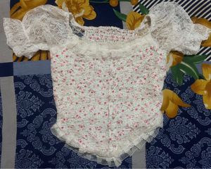 Floral LACE CORSET Top