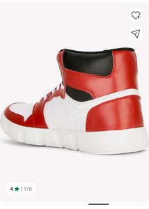 Bata Stylish Red &amp; White Sneakers