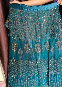 Fully work Blue lehgah choli without dupatta