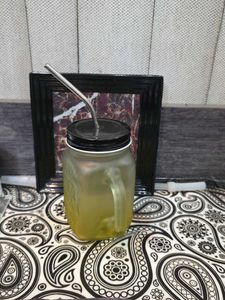 Mason Jar with Straw
