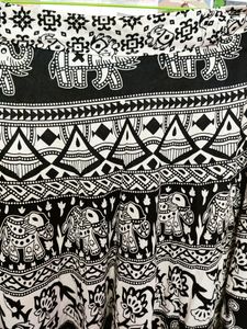 Black &amp; White Wrap Skirt
