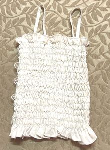 White Floral Tank Top