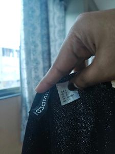 H&M Divided Sparkly Black Top - Size S