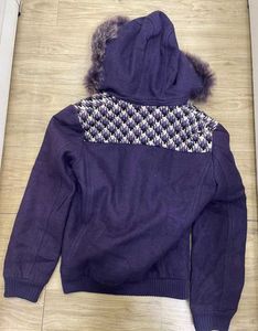 Voilet Fur Hooded Jacket