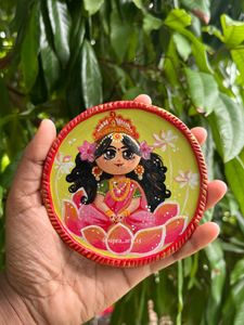 Hand-Painted Lakshmi Idol Plate