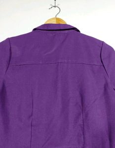 Dark Purple Coller Neck Crop Top 💜
