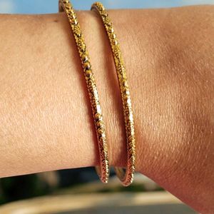 Gold Plated Metal Bangles.